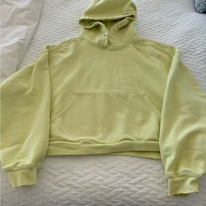 Women's Lime Green Hoodie Sweater by ReDone